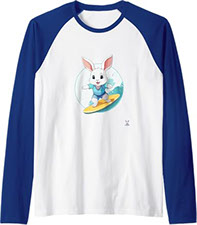 Lapin Surfeur - Lapin heureux - Surf