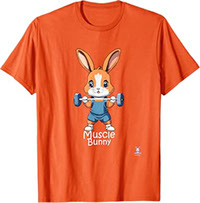 Lapin Musclé - Lapin heureux - Fitness