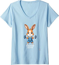 Lapin Musclé - Lapin heureux - Fitness